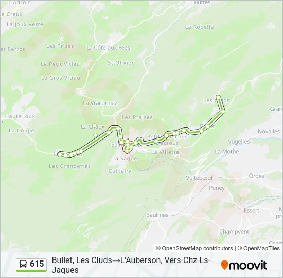 615 Bus Line Map