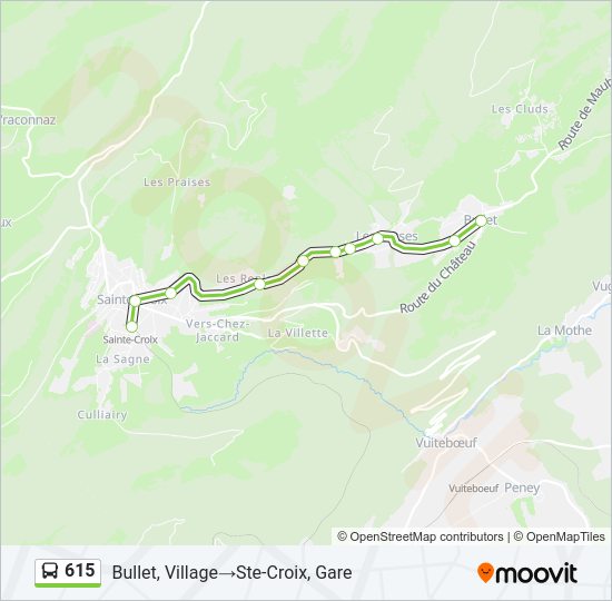 615 bus Line Map