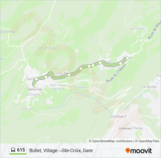 615 Bus Line Map