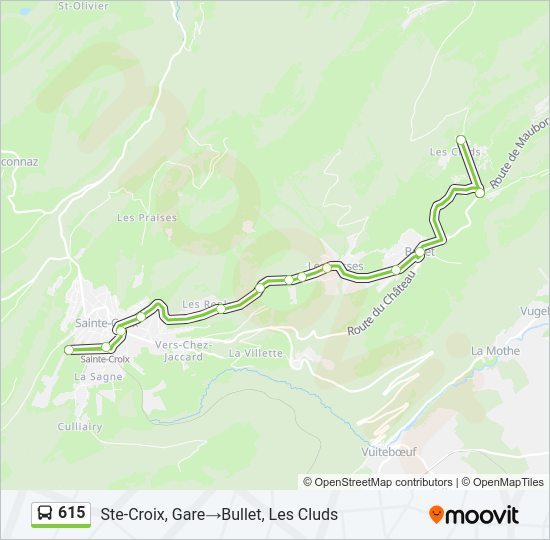 615 Bus Line Map