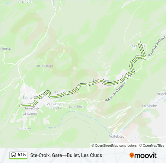 615 Bus Line Map