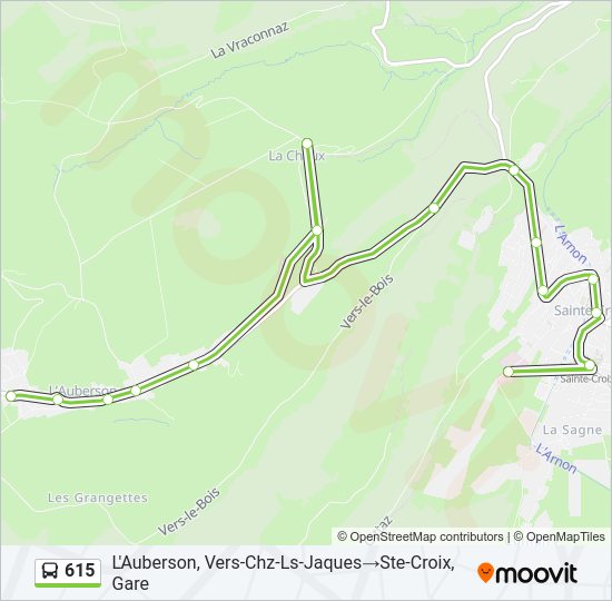 615 Bus Line Map