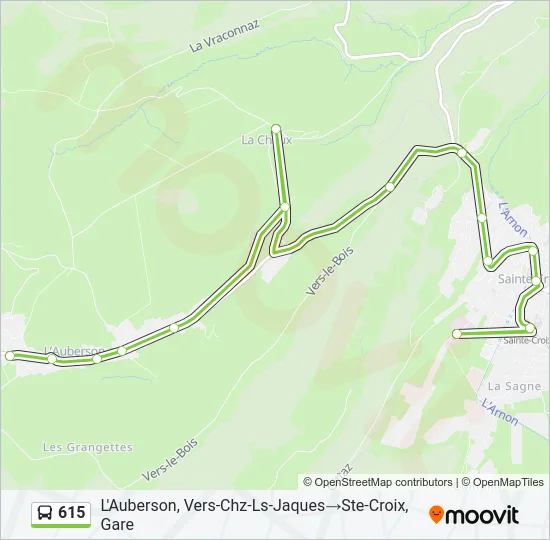 615 Bus Line Map