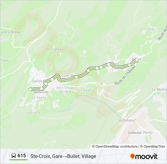 615 Bus Line Map