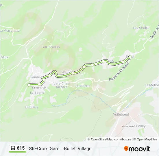 615 Bus Line Map