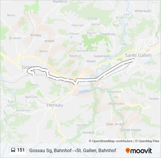 151 Bus Line Map