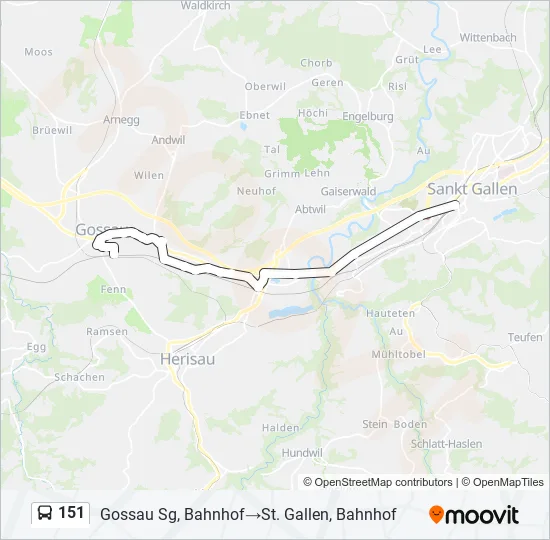 151 Bus Line Map