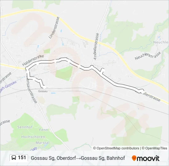 151 Bus Line Map