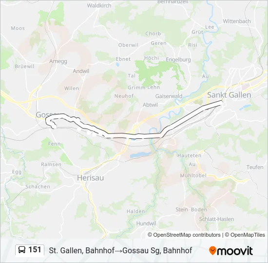 151 Bus Line Map