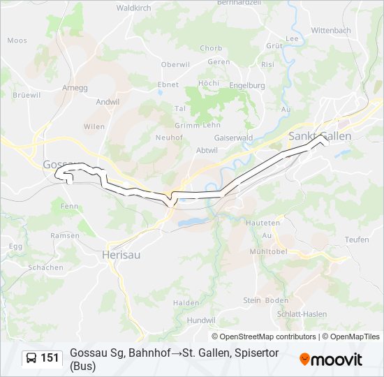 151 Bus Line Map