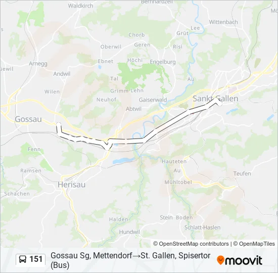 151 Bus Line Map