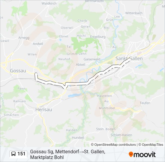 151 Bus Line Map