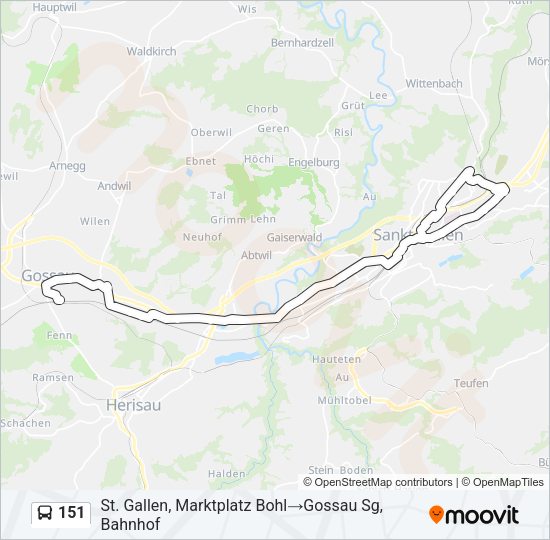 151 Bus Line Map