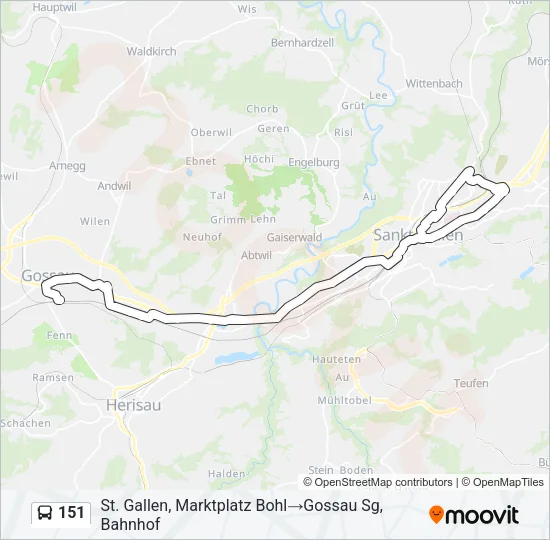 151 Bus Line Map