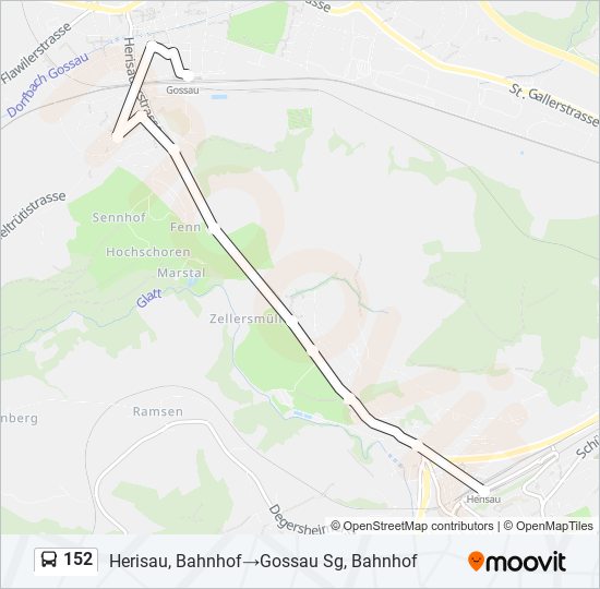 152 Bus Line Map