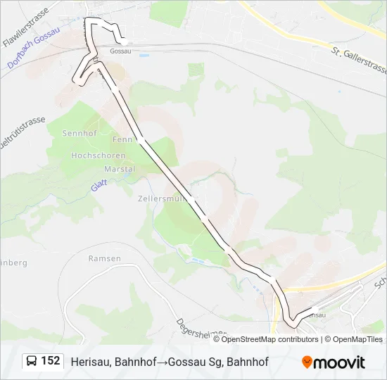 152 Bus Line Map