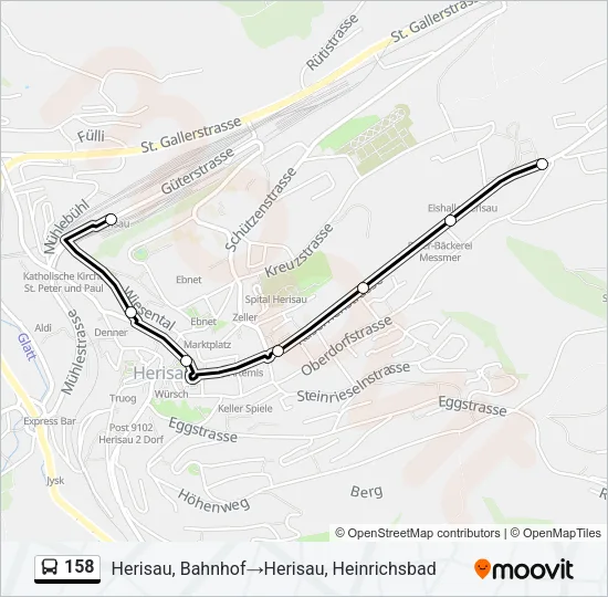 158 Bus Line Map
