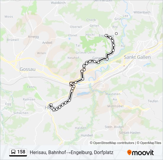 158 Bus Line Map