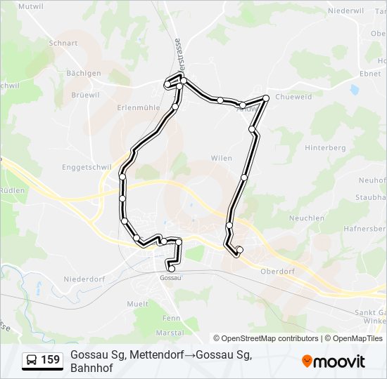 159 bus Line Map