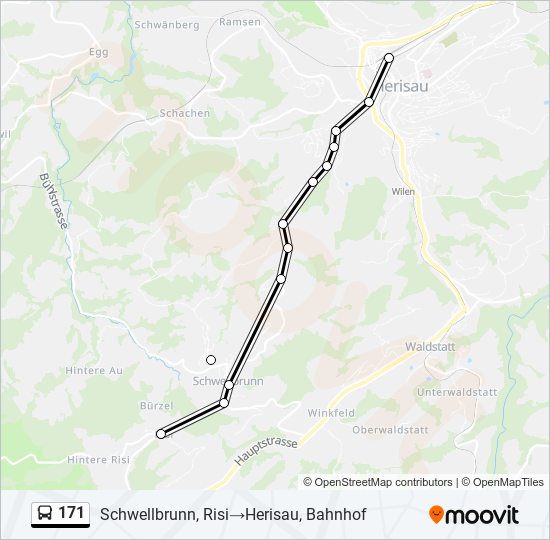 171 bus Line Map