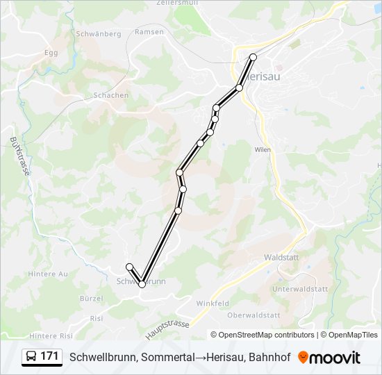 171 bus Line Map