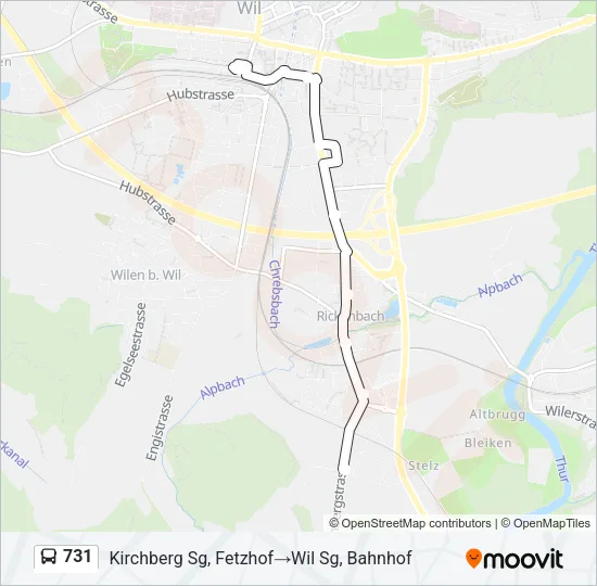 731 Bus Line Map