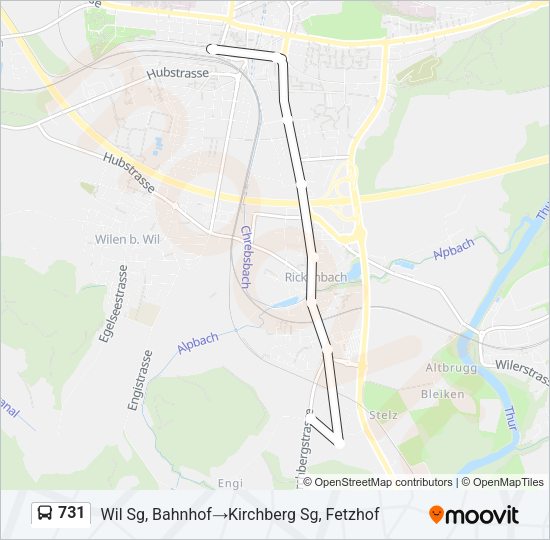731 Bus Line Map