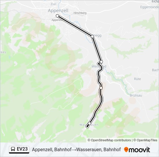 EV23 Bus Line Map