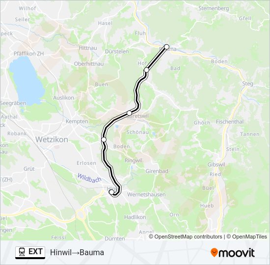 EXT Train Line Map