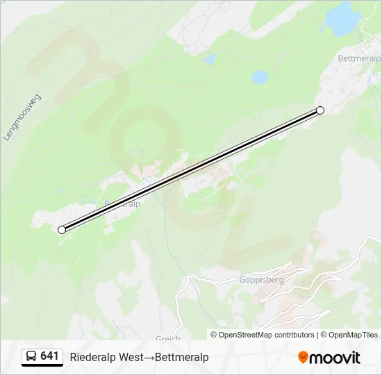 641 Bus Line Map