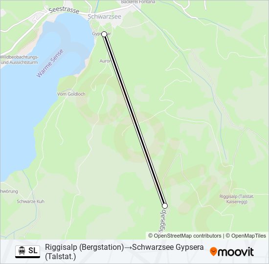 SL Cable Car Line Map
