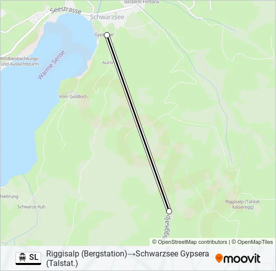 SL Cable Car Line Map
