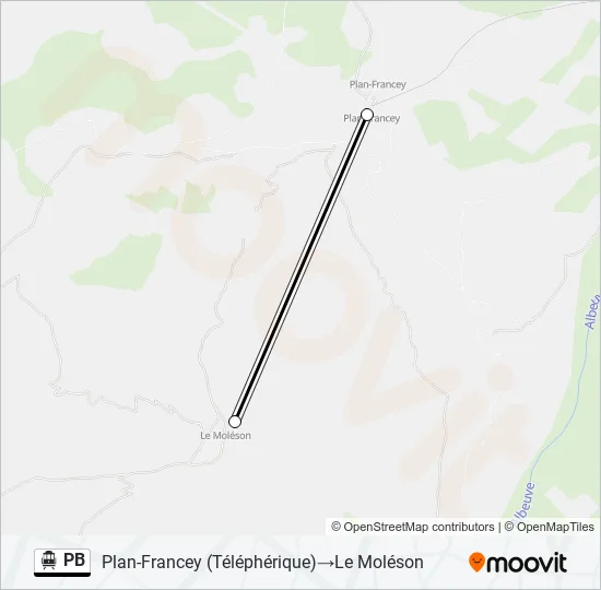 PB Cable Car Line Map