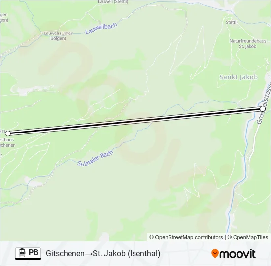 PB Cable Car Line Map