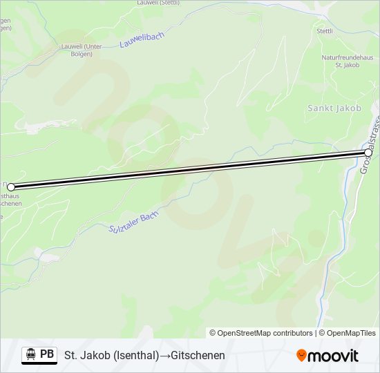 PB Cable Car Line Map