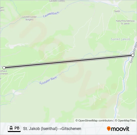 PB Cable Car Line Map