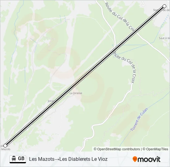 GB Cable Car Line Map