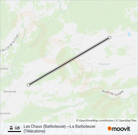 GB Cable Car Line Map
