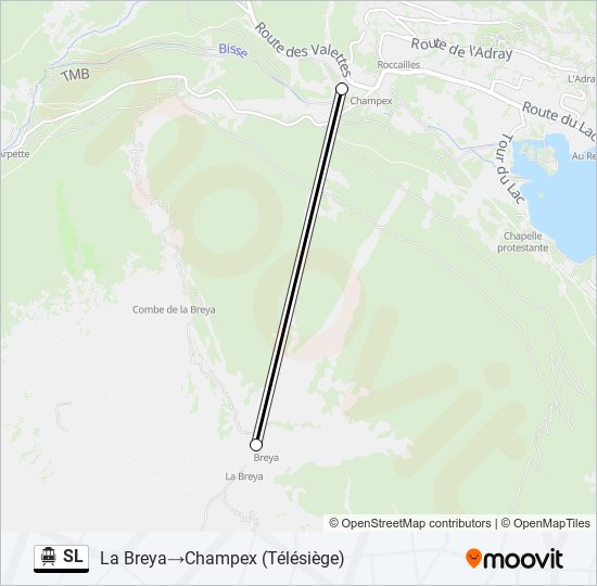 SL Cable Car Line Map