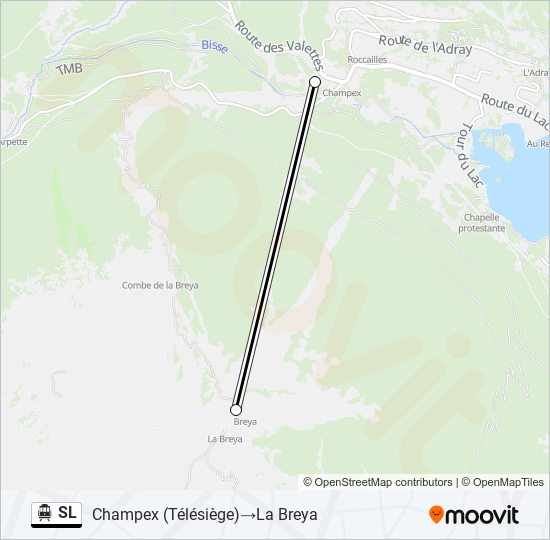 SL Cable Car Line Map
