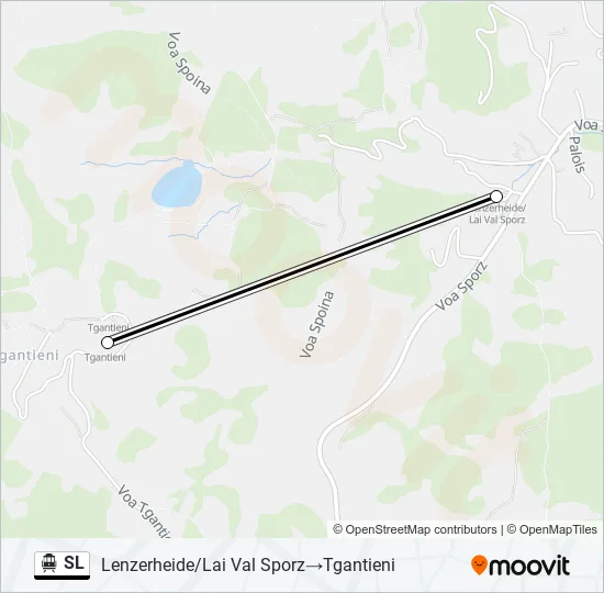 Plan de la ligne SL de téléphérique