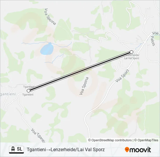 Plan de la ligne SL de téléphérique