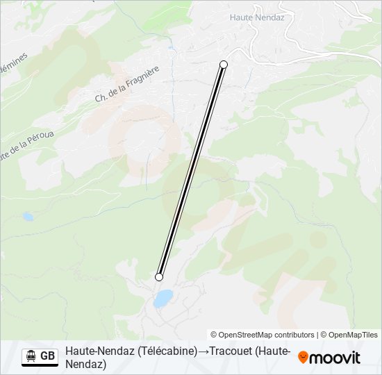 GB Cable Car Line Map