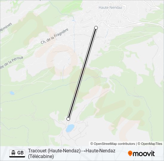 GB Cable Car Line Map