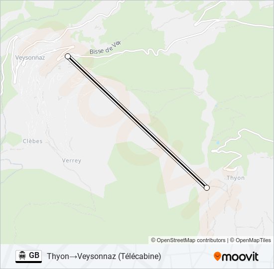 GB Cable Car Line Map