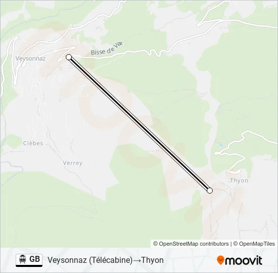 GB Cable Car Line Map