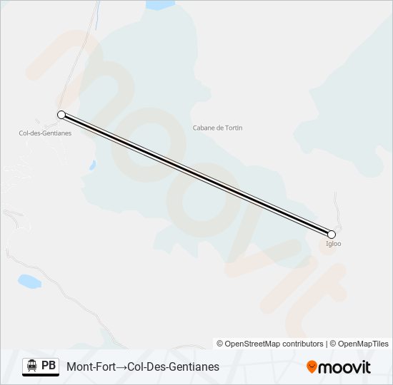PB Cable Car Line Map