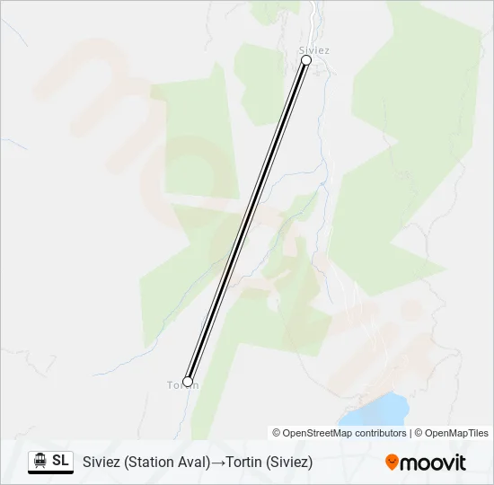 Plan de la ligne SL de téléphérique