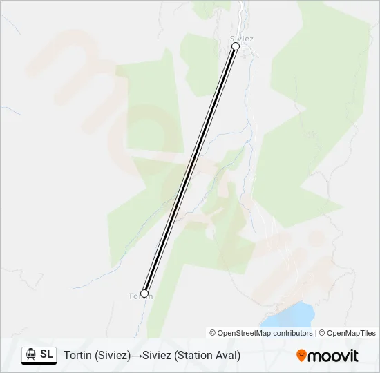 Plan de la ligne SL de téléphérique