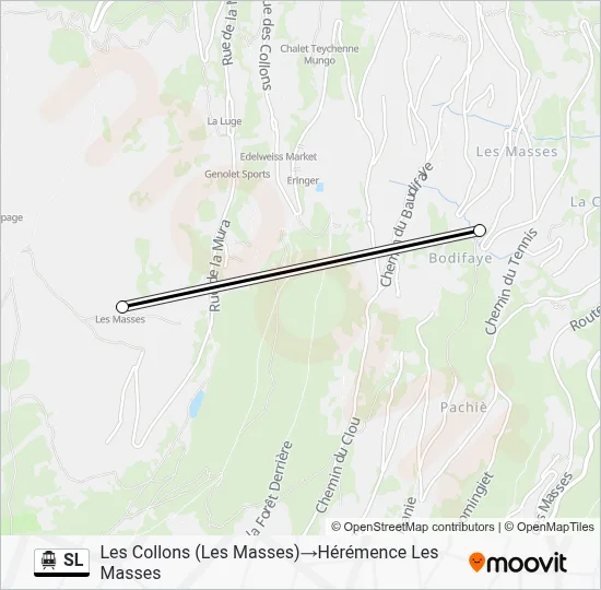 SL Cable Car Line Map